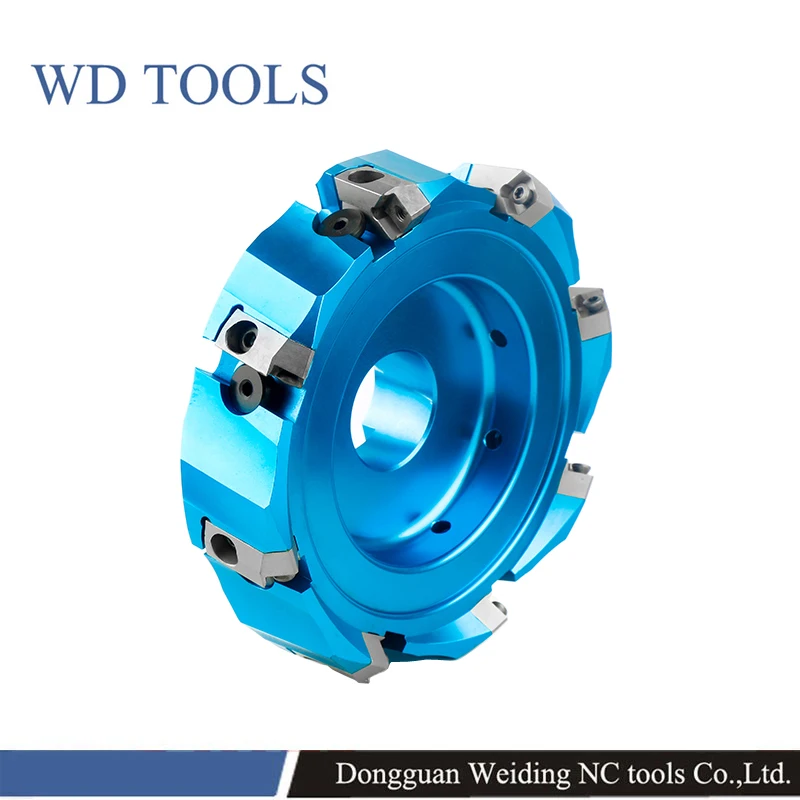 Adjustable light aluminum alloy cutter head KM45 or 400R good quality 80 100 125 face mill milling cutter cnc milling tools