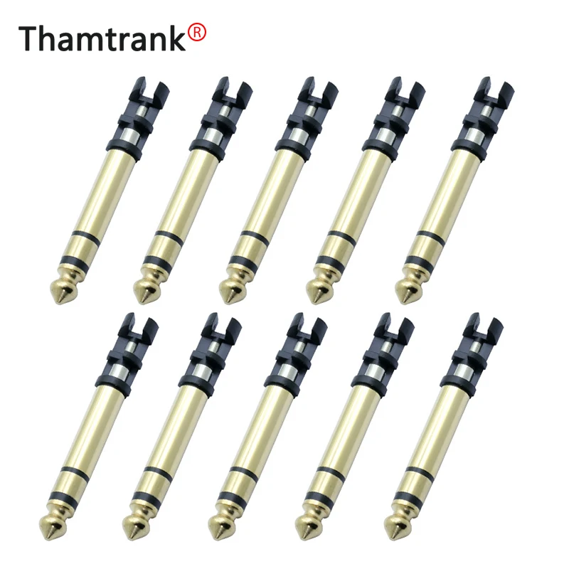 10 шт./лот стерео джек 6 35 для микрофона Динамик мм Мужской 3pin Кабельный