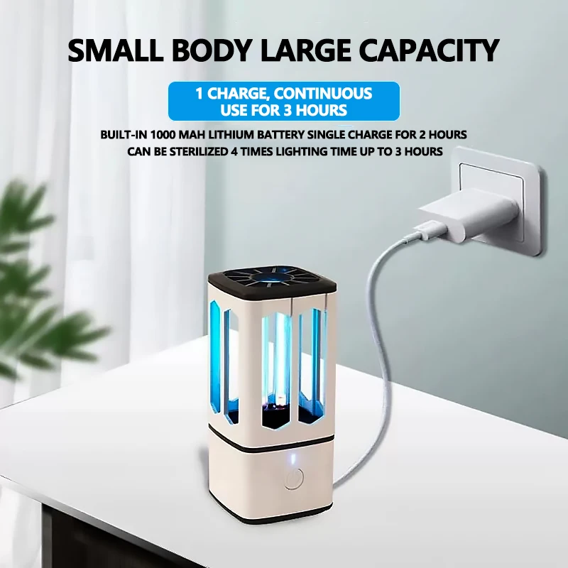 

UV disinfection lamp USB Portable UVC Disinfection Light Mobile rechargeable germicidal Home car portable UV Light Sterilizer