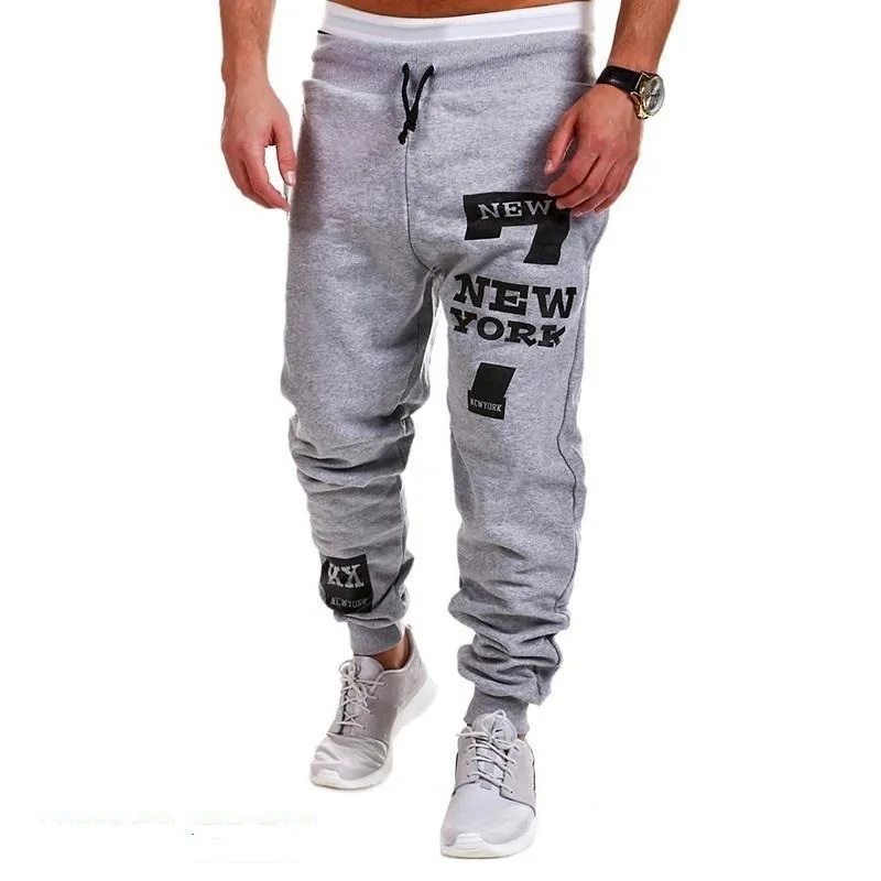 

Top Selling Product In 2020 Euro Code Korean New Fashion Casual Trousers Number 7 Printed Sweatpants Joggers Men's Clothing