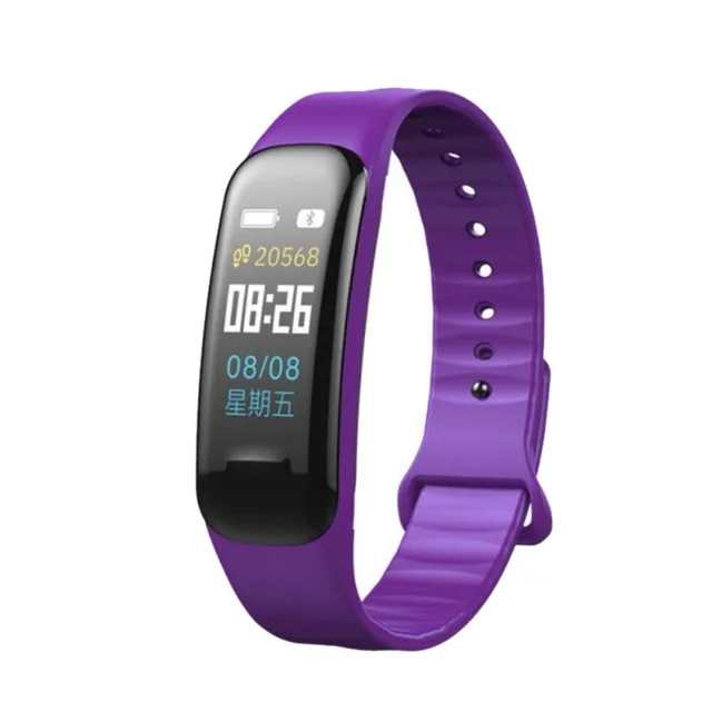 C1 Plus Smart Bracelet Step Fitness Tracker Waterproof Heart Rate Monitor Blood Pressure Smart Wristband 