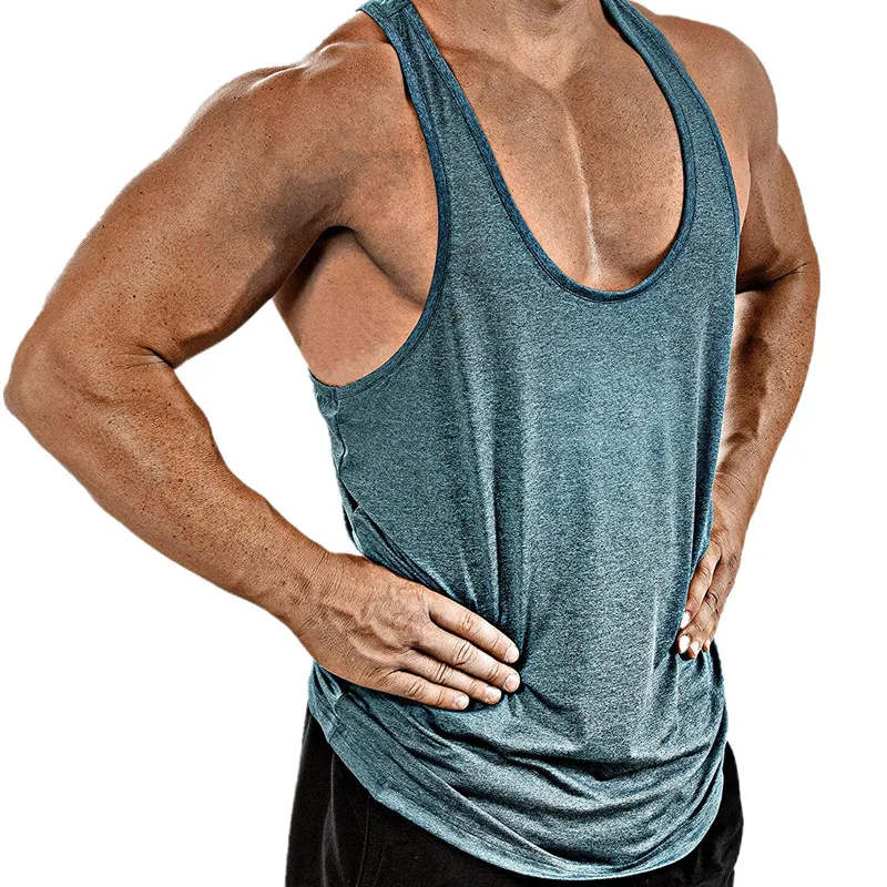 New summer Brand Quick drying Clothing bodybuilding Gyms tank top men Fitness Sleeveless Shirt Cotton men loose fashion vest