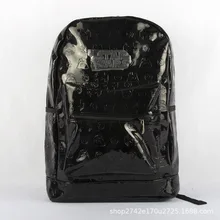 Star War Black Fashion Anime PU Backpacks Soft Leather School Backpack Casual Bags Student Travel Knapsack Unisex New