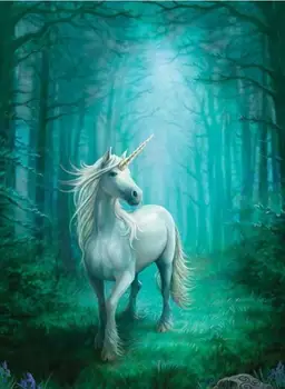 

5D DIY full Square drill Diamond drawing Cross stitch Cartoon Forest unicorn Rhinestone embroidery Mosaic Home decor