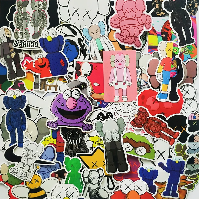 

65Pcs/Set Sesame Street Blue stickers for Luggage Motorcycle Laptop Refrigerator Washing Machine Pvc Sticker