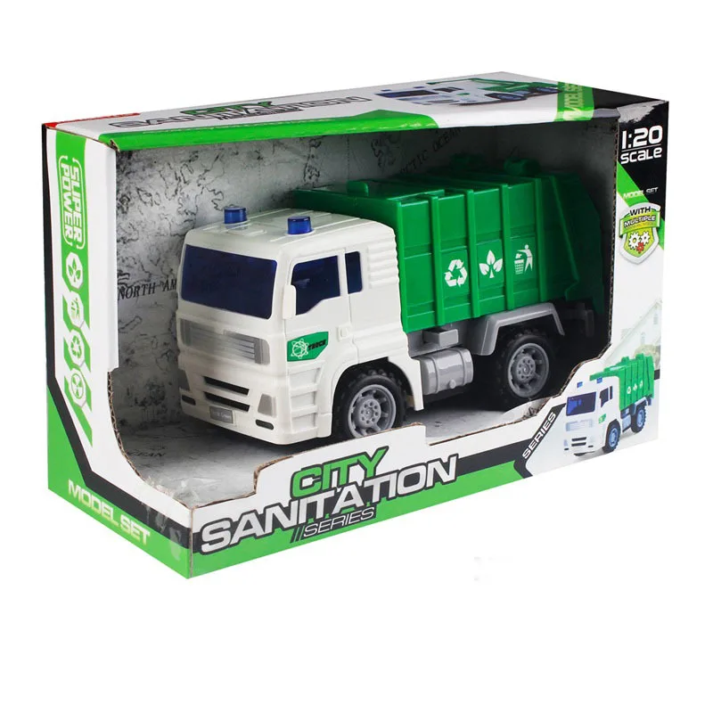 

Children Sanitation Vehicle Engineering Vehicle Set Military Firefighting Excavator Inertia Car Model Toy Car Boy Gift