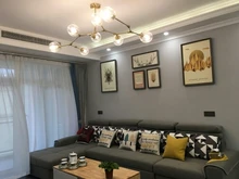 Modern Led Chandeliers Lighting Glass-Ball Hanging-Lamp LOFT Bedroom Indoor-Decor Living-Room