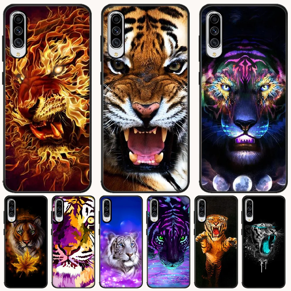 

OFFeier Animal ferocious tiger Custom Photo Soft Phone Case For Samsung A10 20 30 40 50 70 10S 20S 2 Core C8 A30S A50S