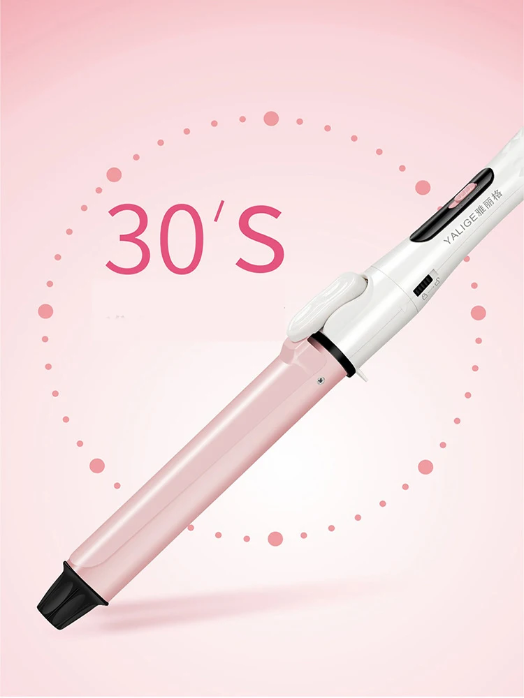 

ceramic rotating curler pink roller hot air styler perm rods for curling hair brush fast hair straightener comb