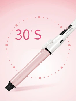 

ceramic rotating curler pink roller hot air styler perm rods for curling hair brush fast hair straightener comb
