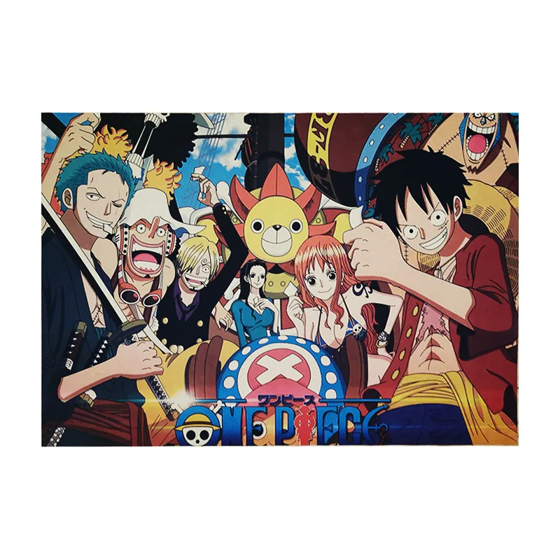 [A1325] One Piece 92 Retro Kraftpaper Poster Indoor Bar Cafe Decorative Painting