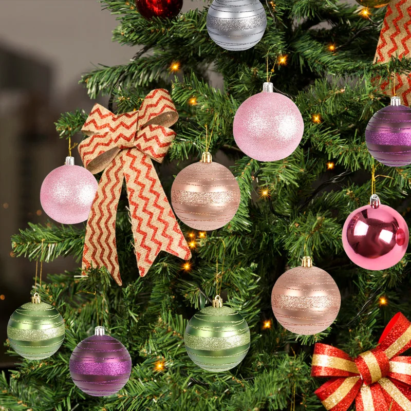 

12pcs / Lot 6 CM Christmas Tree Decor Ball Bauble Xmas Party Hanging Ball Ornament Home Decorations Christmas Gift Decorations