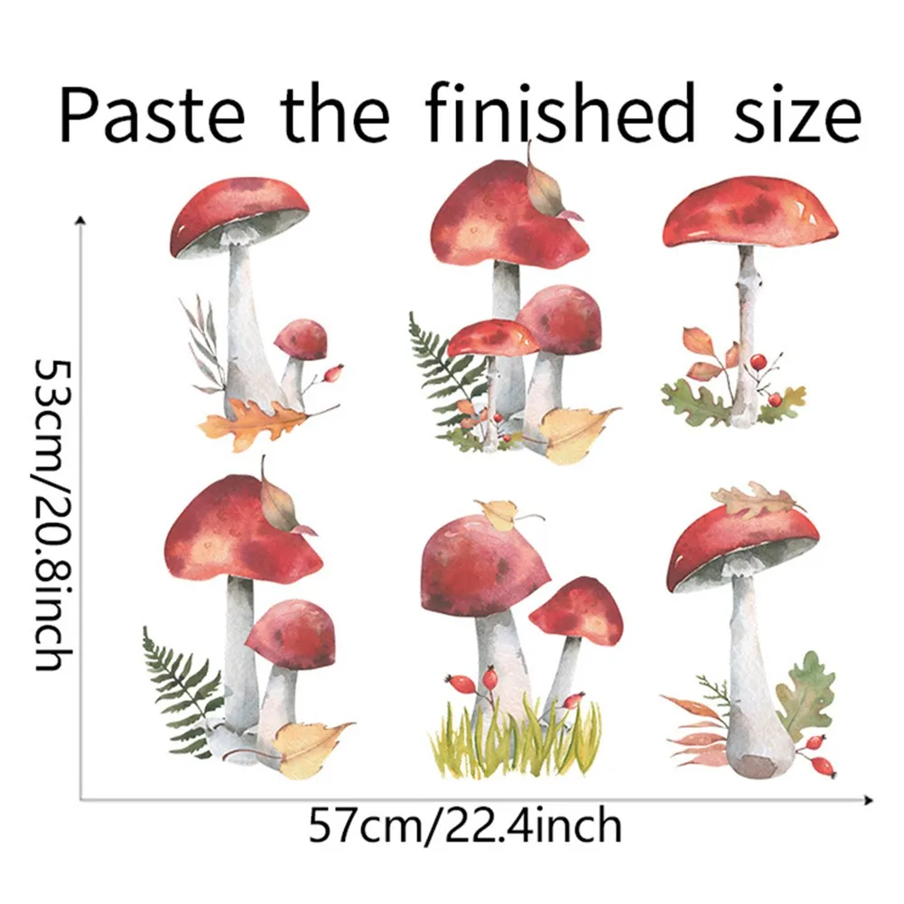 1 set of wall stickers Fairy Forest Mushroom Plant Wall Sticker Decal Kids Room Nursery Art Mural for Home bedroom