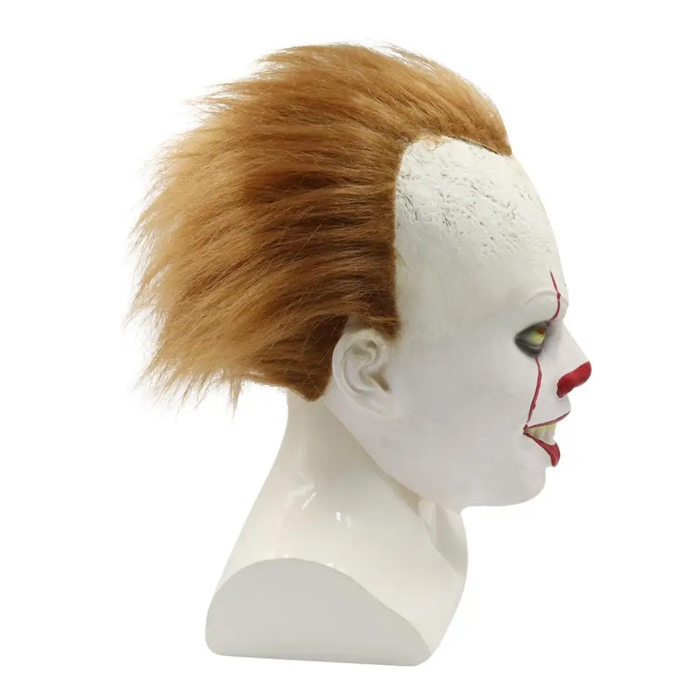 Стивен Кинг это Маска Клоун Pennywise Хэллоуин косплей страшная Маска Костюм Фильм