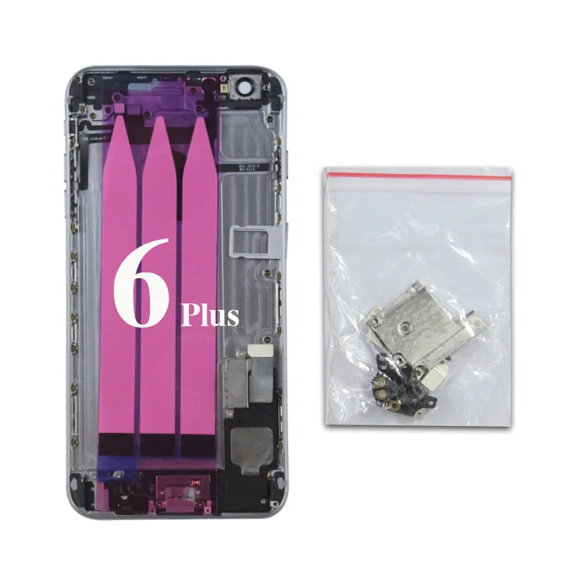 Полный корпус для iPhone 6 Plus 6 Plus задняя крышка средняя рамка Шасси в сборе Батарейная дверь задняя крышка с гибким кабелем запчасти