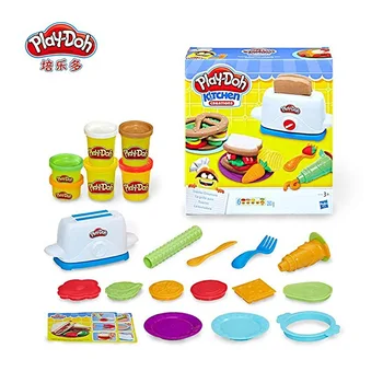 

Hasbro Play Doh Play Dough Color Mud Creative Kitchen Series Molds Delicious Toast Set Children Plasticine Toys