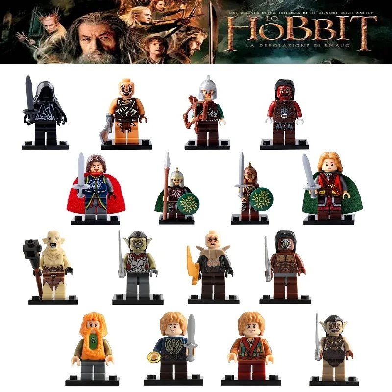 16 шт./компл. Властелин Колец LEGO Супер Герои Урук Hais орк Мордора Плеймобил