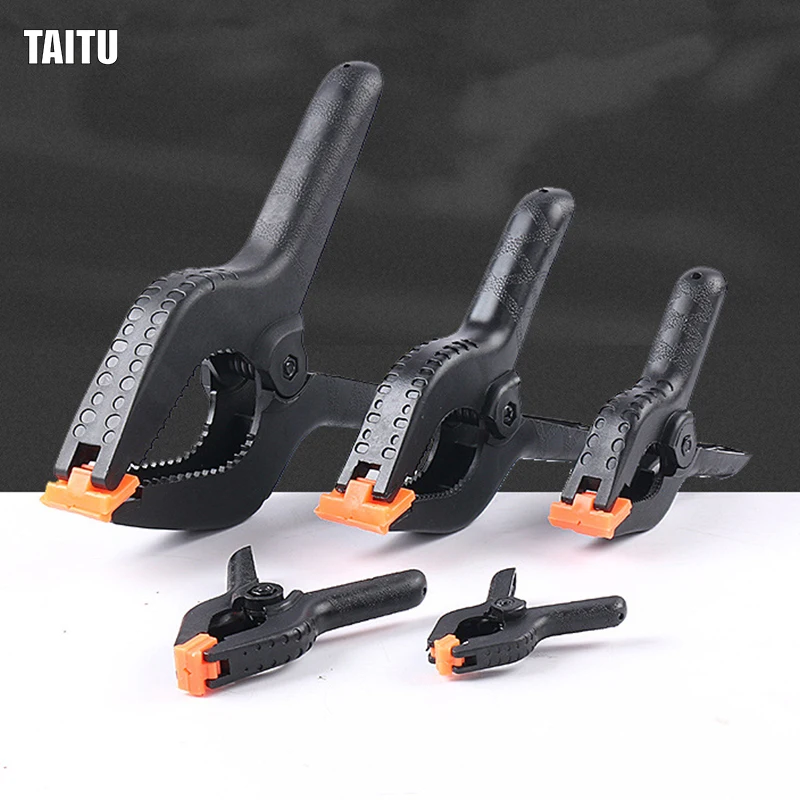 

TAITU 10pcs 2inch Plastic Nylon Spring Clamps DIY Woodworking Tools Adjustable Wood working Clamps Repair Tools