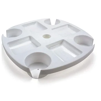 

Hot Beach Umbrella Table Tray with Cup Holders Snack Cups for Garden Swimming Pool D6