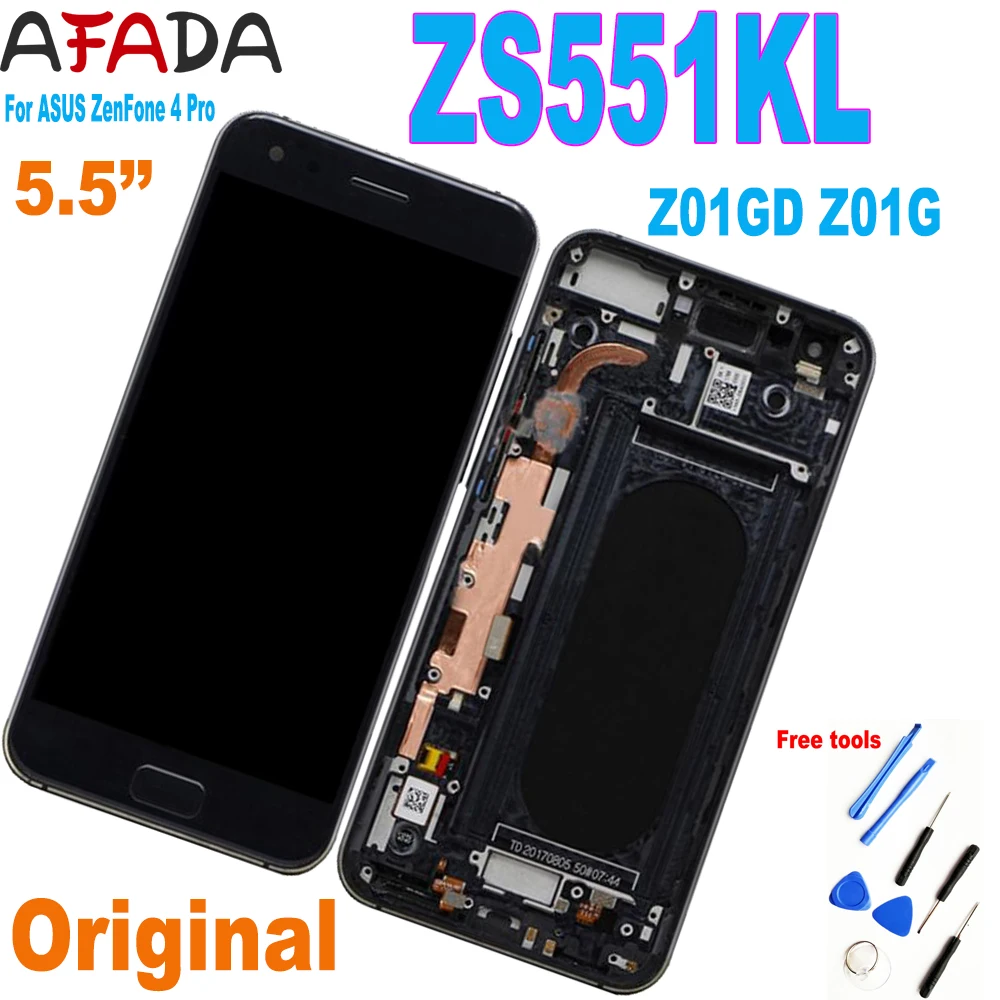 

5.5" For ASUS ZenFone 4 Pro ZS551KL Z01GD Z01G LCD Display Touch Screen Digitizer Assembly Frame Replacement Parts