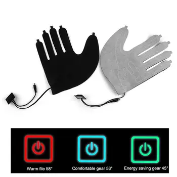 

1Pair Five-finger Gloves USB Electric Heating Pads Lithium Battery Power Supply Three-speed Thermostat Switch Heating Sheet