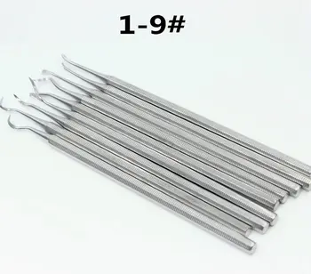 

9Pcs Dental Teeth Cleaning Tool 1-9# Dental Scaler Remove Tooth Stains Stainless Steel Tools Pet Removal Dental Calculus Tool