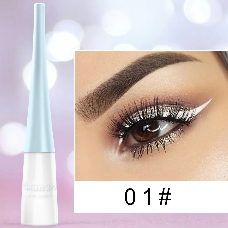 Color waterproof green white matte liquid eyeliner makeup liquid eyeliner blue green yellow eye makeup pen Color waterproof green white matte liquid eyeliner makeup liquid eyeliner blue green yellow eye makeup pen