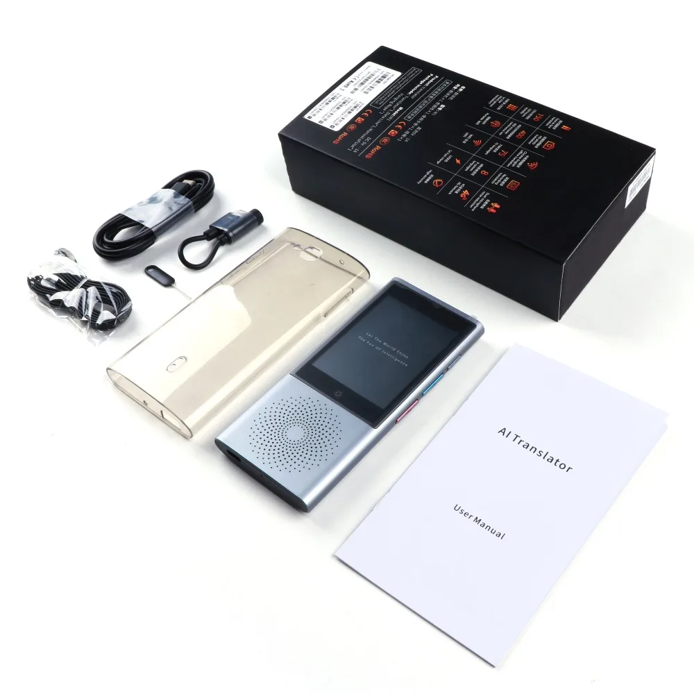 Mecool W1 AI голосовой фото переводчик 2," сенсорный экран 4G wifi 8G памяти 2080 мАч 75 языков путешествия бизнес автономный перевод