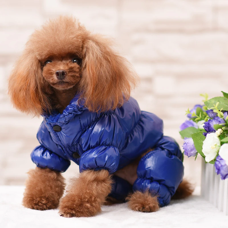 Fashion Windproof Winter Dog Clothes Warm Quality Waterproof Puppy Jacket For Small Medium Dog Pet Coat Blue/Red/Black