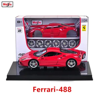 

Maisto 1:24 Ferrari 488 assembled DIY die-casting model car toy new collection boy toy