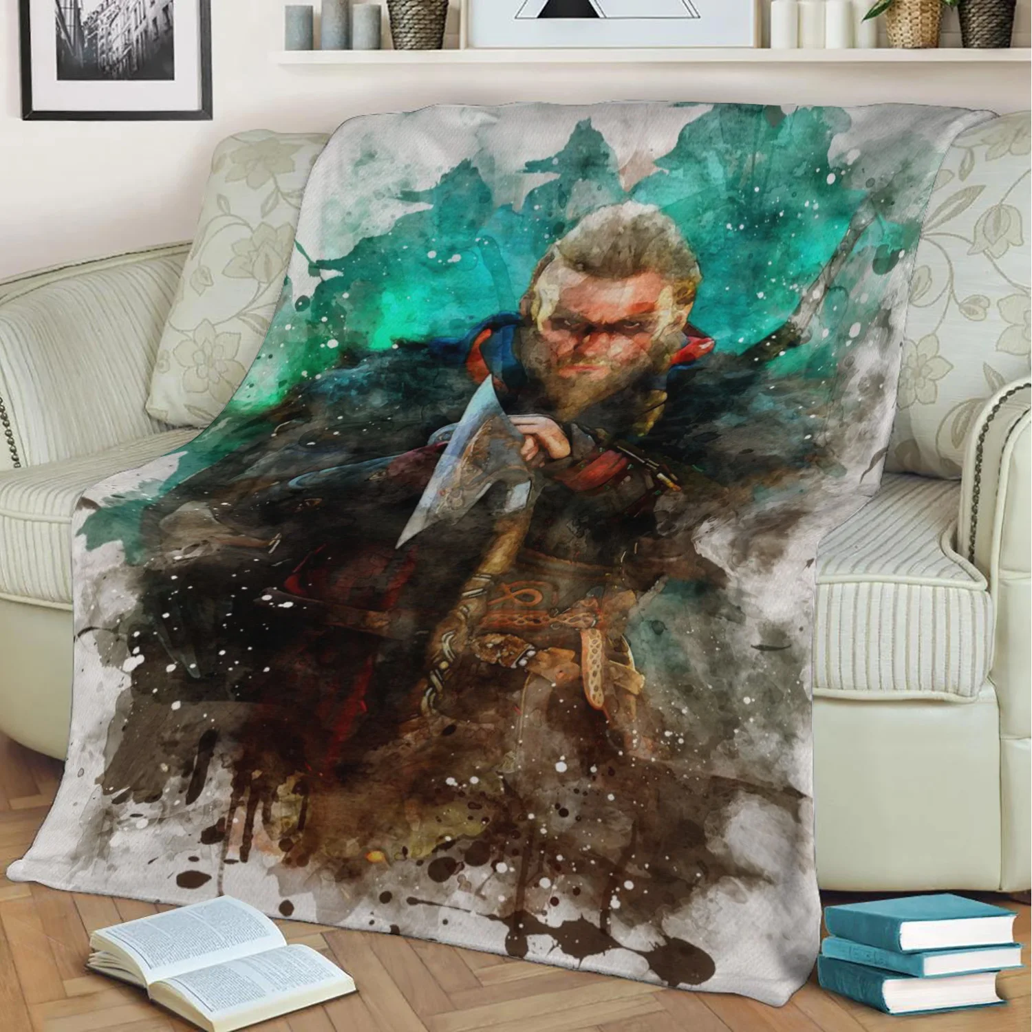 Assassins Creed Valhalla Stampa 3D Coperta Di Peluche Gettare Sul Divano Decorazioni Per La Casa Calore Morbido Coperta Lavabile Pisolino Dropshipping