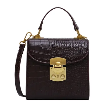

Stone pattern women bag PU leather Textured handbag fashion retro messenger bags square shoulder bag 01-SB-mnfgxf