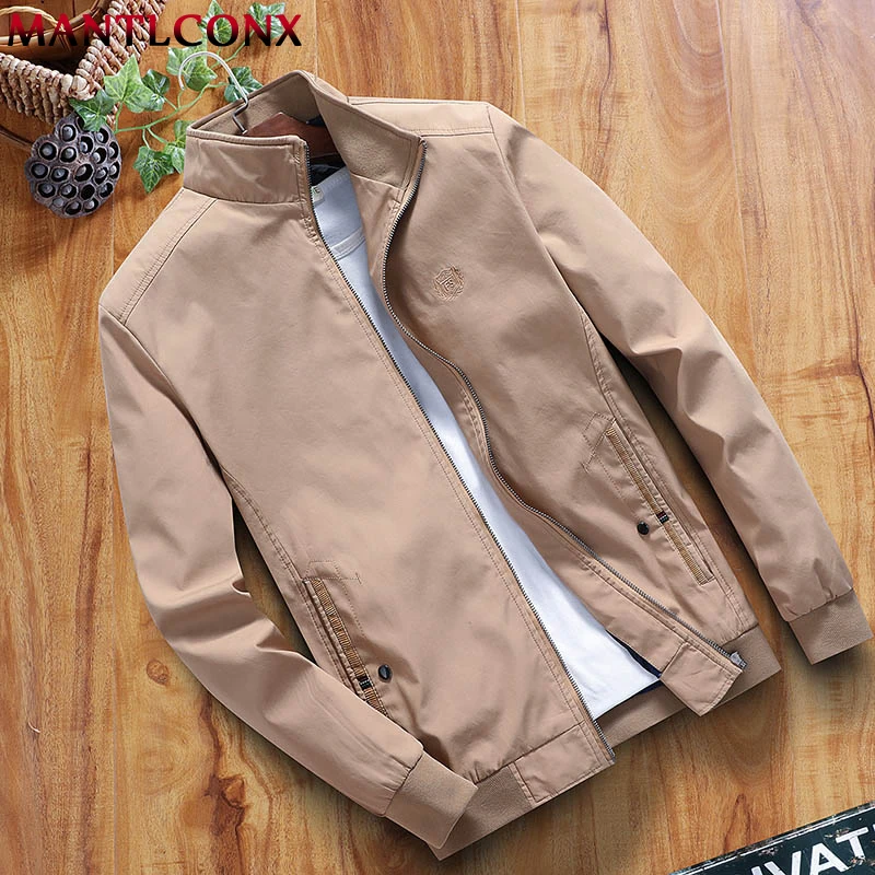 Zipper Jacket Coats Outerwear Stand-Collar MANTLCONX Mens Casual Winter Male Autumn