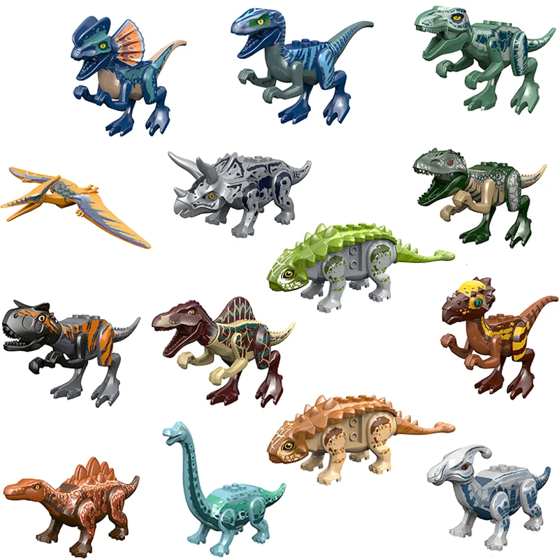 Jurassic Dinosaurs Building Blocks Indominus Rex DIY Tyrannosaurus Action Figure Models Children Toys Animals Christmas Gifts | Игрушки и