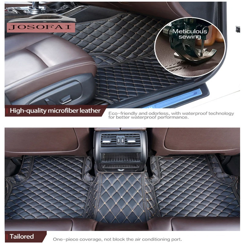 Custom Auto Fußmatten für 99% Automodelle Fussmatten All-Schutz Leder  wasserdichte Auto Zubehör schwarz : : Auto & Motorrad