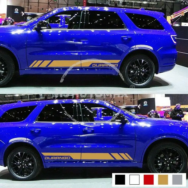 KJAUTOMAX Для Dodge Durango Наклейка виниловая боковая полоса комплект дверного литья защита порога