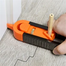 

Profile Scribing Ruler Contour Gauge with Lock Adjustable Locking Precise Woodworking Measuring Gauge Tile Measurement Tool