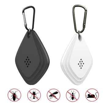 

Behogar Pest Repeller Portable USB Frequency Conversion Ultrasonic Pest Mosquitoes Repellent with Hook for Indoor Outdoor Use