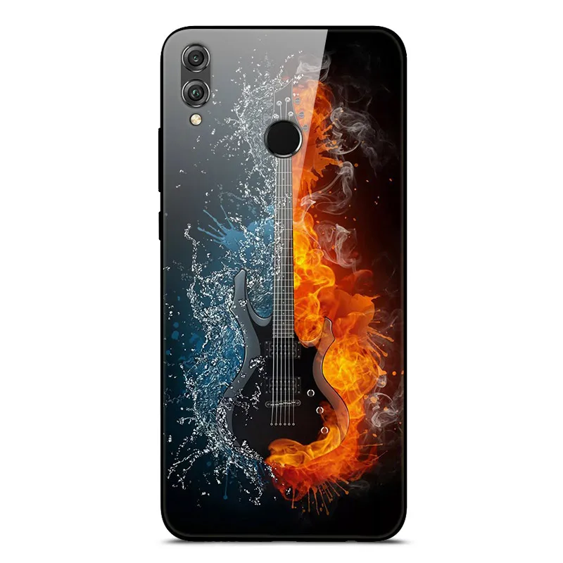 Чехол из закаленного стекла для huawei P Smart Plus Nova 3i Honor 8X 7C 7A Pro 9 lite mate 20 Lite, чехол, роскошная жесткая задняя крышка, ТПУ Рамка - Цвет: as photo 23