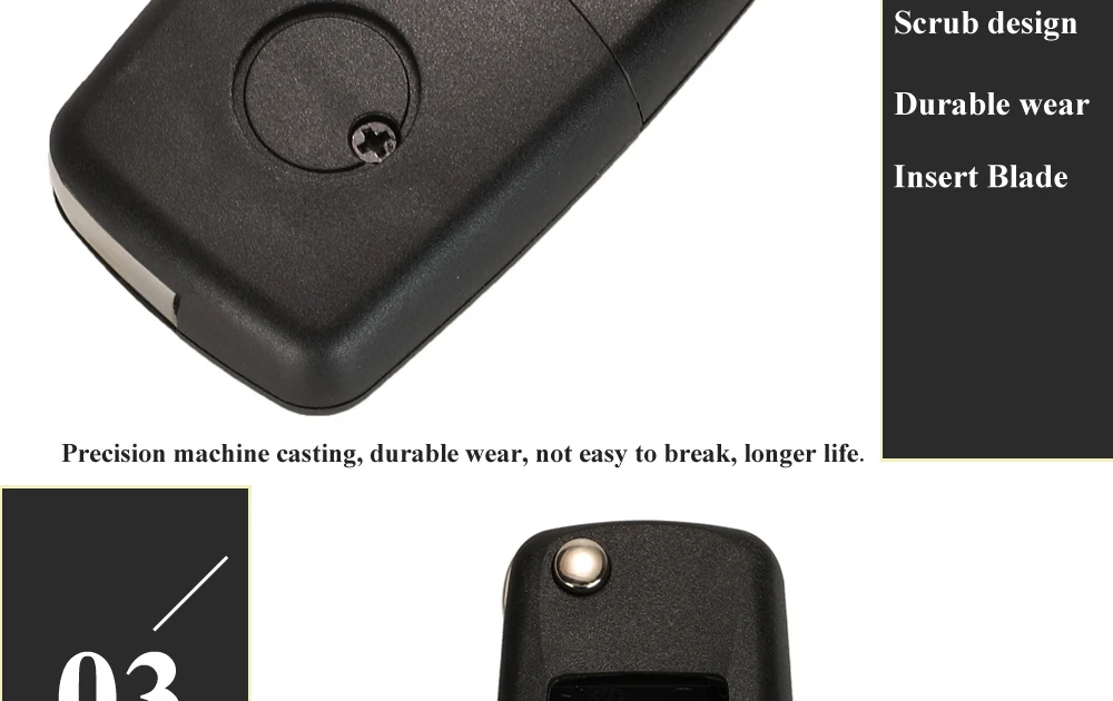 Keyforkess Chiave A Distanza FOB 2 Bottoni 433MHZ ID48 1J0 959 753N/753AG/753CT 7M3959753 per Volkswagen VW passat Golf MK4 Bora Polo - Hdceb34e979d8487d80729d86fb46deabj