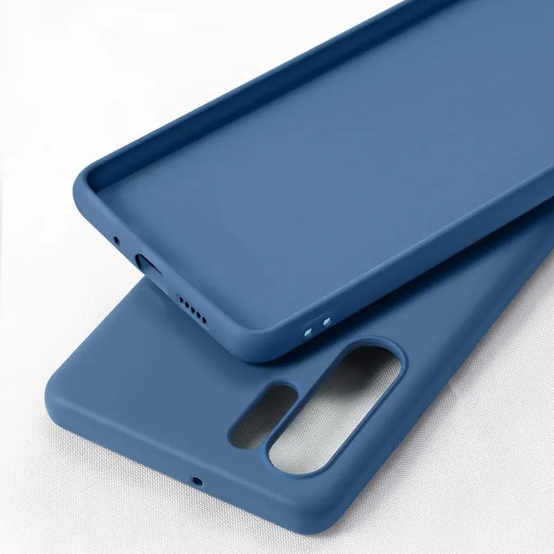Мягкая накладка из жидкого силикона чехол для samsung Galaxy A10 A20 A30 A40 A50 A70 A20E J4 J6 J8 A6 Note8 9 10 S8 S9 S10 плюс S10e - Цвет: Navy blue