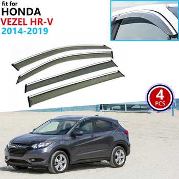 

for Honda Vezel HR-V 2014~2019 Window Visor Vent Awnings Rain Guard Deflector Shelters Cover Car Accessories 2015 2016 2017 2018