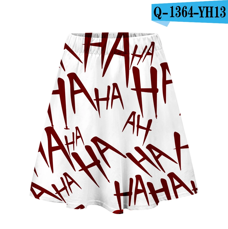 Frdun tommehaha joker, 3D юбка,, новинка, для девушек, повседневная, летняя, трендовая, модная, женская, повседневная юбка, крутая, летняя, модная, стильная - Цвет: As shown