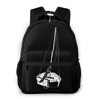 

Sailboat (White) Travel Backpacks 2020 Black Mirror Shoulder Bags