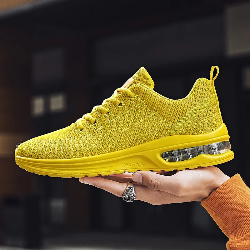 

2020 new men's casual shoes air cushion running shoes red large size 47sneaker light and breathable summer sports style fashion