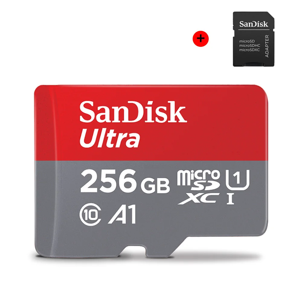 SanDisk, ультра Micro SD карта, 128 ГБ, 32 ГБ, 64 ГБ, 256 ГБ, 400 гб, TF карта, 16 ГБ, класс 10, Макс., 98 МБ/с., карта памяти для телефона, ПК