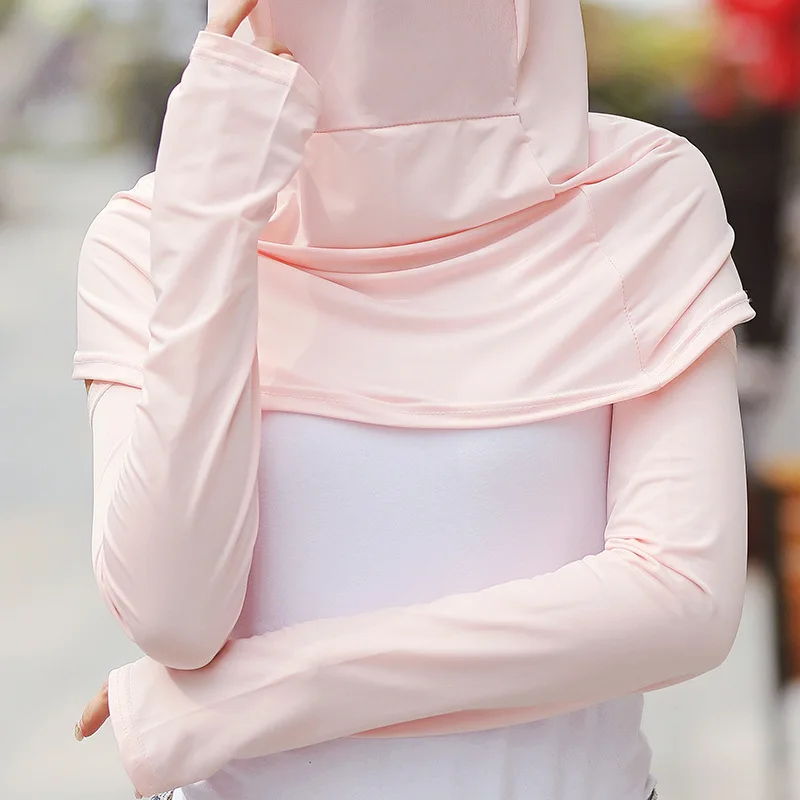 Sleeve light pink Защита от солнца мотоциклетная маска для лица многофункциональный шарф защита шеи мотоцикл Балаклава для нанесения маски на лицо пылезащитный щиток для лица - Цвет: Sleeve light pink
