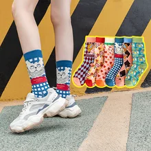 

5/3/2/1pair Cute Novelty Socks Funny Socks for Women Girls High Quality Colorful Short Socks Print Pattern Cotton Socks Sox
