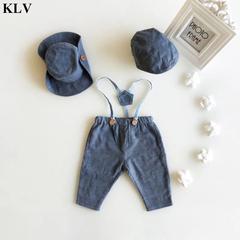 KLV комплект из 3 предметов; одежда для фотосъемки новорожденных; Штаны для маленьких мальчиков от 0 до 1 месяцев; шапка с полной луной; реквизит для фотосессии; комплект одежды для малышей