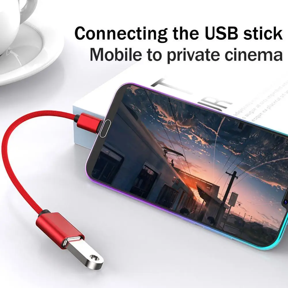 Кабель адаптер Type C OTG для Samsung S10 Xiaomi Mi 10 Android геймпад ПК MacBook USB кабель планшета мыши